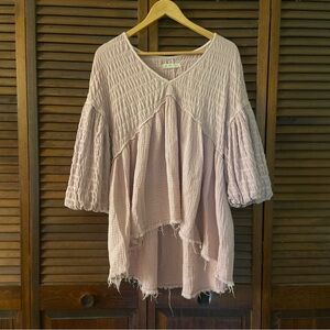 We the Free Flower Power Gauze Blouse